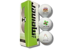 ‎EMAINER Emainer Golfball, Geburtstag, Weihnachten, Golf Geschenk, 3er-Pack, Golfbälle mit maximaler Reichweite, die auch Dein Handicap kennen