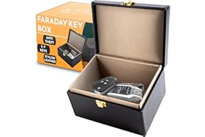 Xtremeauto 𝐋𝐚𝐫𝐠𝐞 Car Key Signal Blocker Box - Faraday Box For Car Keys, Car Signal Blocker Box For Keyless Car Key Fob, Anti Theft Car Key Signal Blocker Box, RFID Blocking Protector Defender Box