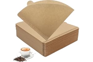 EXIN DECHEN 200 Pezzi Filtri Caffe Americano 02,Carta Filtro per Caffè,Naturale Filtro di Carta per Caffèi,Filtri Caffe Americano 2,Filtri in Cartai per Caffè per Filtri a Mano, Caffettiera,1-4 Tazze