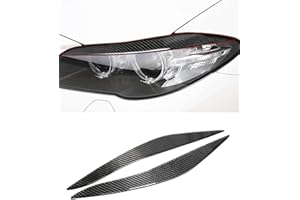 ‎SHSBSCAR Real Carbon Fiber Car Headlight Eyebrow Decoration Strip Front Head Lamp Eyelid Cover Trim Sticker for BMW 5 Series F10 2010-2016 (Will NOT FIT GT Model)