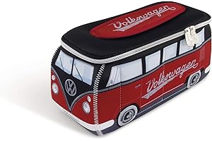 BRISA VW Collection - Volkswagen Bolsa de Neopreno Universal cosmético sartículos de tocador T1 Camper Bus (Negro/Grande)
