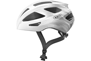 ABUS Macator Casco da ciclismo - Casco da bici sportiva per principianti - Per uomo e donna - Bianco, Taglia M
