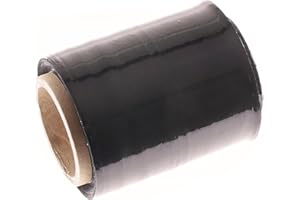‎OFFICER PRODUCTS OFFICE PRODUCTS folia stretch czarna folia 1 mała rolka/folia stretch / 110 m – 10 cm 0,3 kg netto 23my Hand folia do przeprowadzki/rolka folii stretchowej/folia do owijania, folia do pakowania i