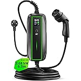 Green Cell Cavo Ricarica Auto Elettrica Tipo 2 Schuko EV Caricabatterie EV PHEV 10A / 16A 3,68kW 6,5m Display LCD Portatile W