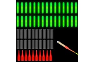 CATRY 50 Stück Knicklichter Angeln 4.5 x 37.5 mm Angeln Leuchtstäbefür Nachtangeln Grün Nachtlicht für Angelrute Knicklicht für Angelruten Led Knicklicht Angeln für Outdoo Angeln