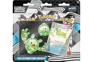 Pokémon: collezione con adesivi (Reuniclus) dell’espansione Scarlatto e Violetto - Luce Nera del GCC Pokémon (una carta promozionale olografica e tre buste di espansione)