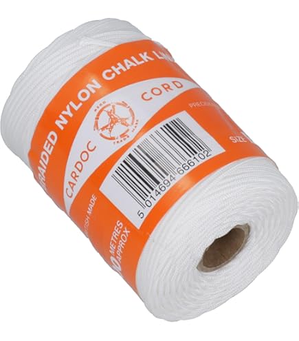 Cardoc Cord Braided Nylon Chalk Brick Line Size B 18m Building (4 Pack) TE453