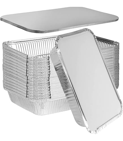 Char-Broil - 10 Vassoi In Alluminio XL Per Griglia - 33x26x6 Cm - Monouso - Per Servire, Salse E Avanzi