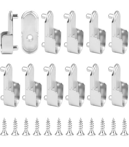 FLEXNOVA Kleiderstangenhalter 12 Stück - Für Ovale 14mm Stangen Im Schrank