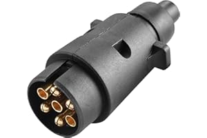 AGRISHOP 7 Pin Trailer Plug Male, 12V 7Pin Trailer Electrical Connector Plug, Waterproof Towing Plug For Trailer Caravan