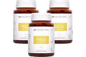 NATURAFORCE NATURA FORCE NATURA-FORCE NATURA FORCE - Maca du Pérou - Gélules de 500mg - Extrait Pur de Racine de Maca Biologique - Origine Certifiée du Pérou - Analysé et Fabriqué en France - Lot de 3