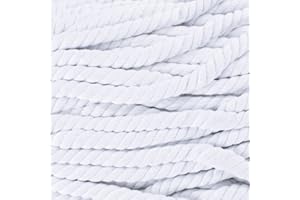WEST COAST PARACORD Natural Twisted Cotton Rope - Soft But Strong - Assorted Colors - 1/2 Inch Diameter (White, 10 Feet)