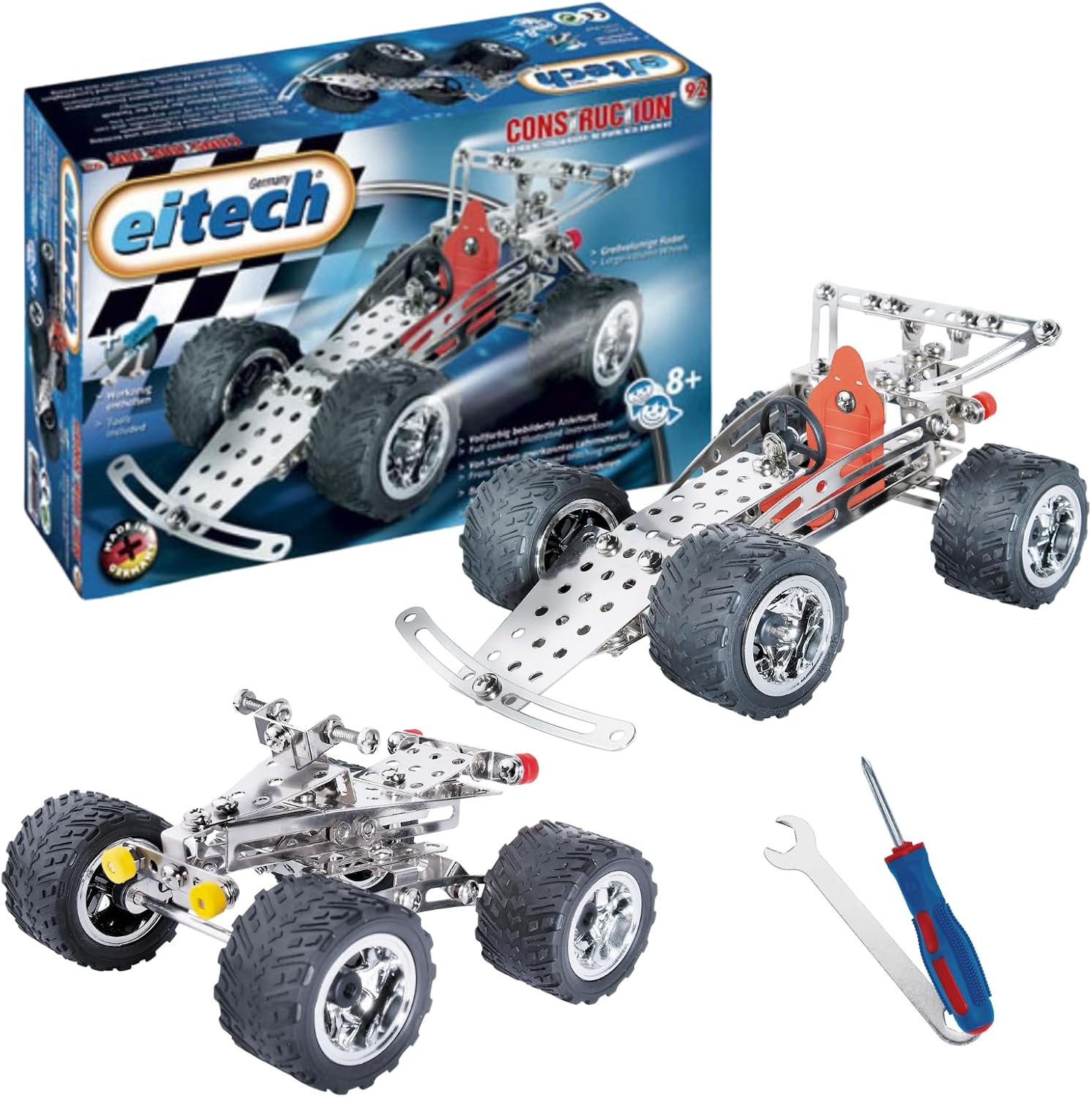 Eitech 00092 Coche de carreras - Juego de construcción de metal (180 piezas) [importado de Alemania]
