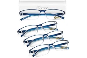 LUFF 4Pairs Occhiali da lettura anti-raggi blu Lettori ultraleggeri portatili