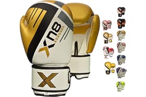 XN8 SPORTS XN8 Boxing Gloves for Training Punch bag-Lamina Hide Leather Mitts For Fighting- Sparring- Muay Thai- Kickboxing-Great for Double End Speed Ball and Focus Pads Punching