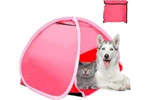 RUNYU Mini tente de plage, pop-up, pliable, appui-tête, protection solaire, voyage, petite taille, avec sac de rangement pour la plage familiale, rose