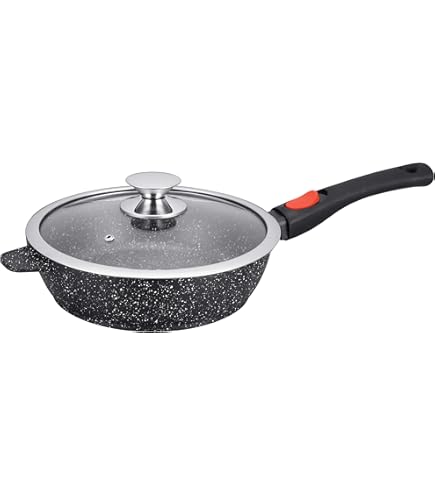 Kamberg - Wok 36 Cm Gegoten Aluminium Coating In Steenlook Met Glazen