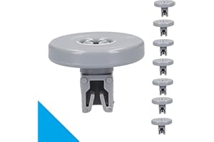 LUTH PREMIUM PROFI PARTS 8 piezas de rodillos para la cesta del lavavajillas AEG Electrolux Zanussi Cesta inferior compatible con muchos lavavajillas 50286965004