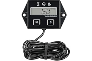 NInE-ROnG Compte-tours numérique, rappel d'entretien, arrêt de l'utilisateur, utilisation pour tondeuse à gazon ZTR, générateur de tracteur, marine, hors-bord, moteur ATV, motoneige et appareils