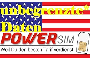 Power Sim USA T-Mobile Netz Prepaid Karte unbegrenzte* Daten