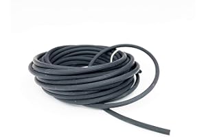 gewebe-profi ® | Meterware | Premium Kederschnur| Ø 6 mm Keder | Gummi Gummikeder für Fliegengitter Fenster o. Fliegengittertür | schwarz | flexibler Rundkeder