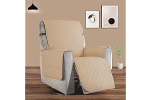 AHSBND Sesselschoner Sesselauflage Sesselbezug Fernsehsessel Schutzbezug: Sesselüberwurf Sessel überzug für Relaxsessel mit Taschen für Zuhause mit Hund (Khaki)