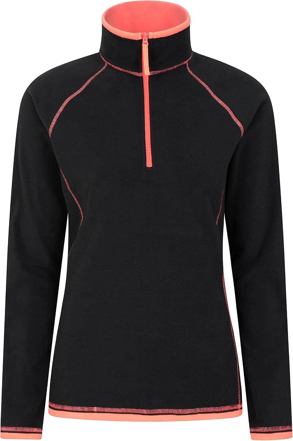 Mountain Warehouse Montana Womens Microfleece Breathable Ladies Sweater, Quick Drying Pullover, Warm Fleece Jacket, Half Zip - Anti-Pill, Lightweight, Purple, Medium
