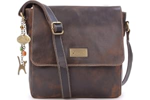 Catwalk Collection Handbags - Vera Pelle - Medio Borsa a Tracolla/Borse a Mano/Messenger da Donna - Per Tablet/iPad - Sabine M