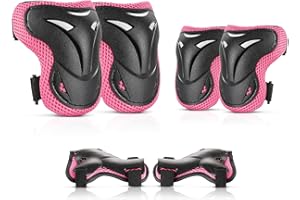 JIM'S STORE Jim’S Store Protecciones Patines Infantil,Set de Rodilleras Coderas y Muñequeras Adecuado para Bicicleta Patinaje Ciclismo Monopatín y Deportes Extremos