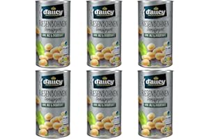 d'aucy Weiße Riesenbohnen - 100% ohne Salz und Zuckerzusatz, ohne Konservierungsstoffe, klimaneutral, 6 x 285 Gramm Dose