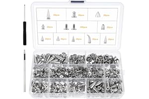Fippy 200 Sets Bullet Spikes and Studs Kit, Mixed Designs Bullet Cone Spikes Metal Cone Punk Rivets Screwback Studs with Punch Tools, Perfect for DIY Clothing Handbag Belt Dog Collars