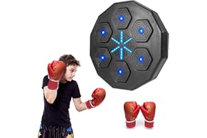‎FULLUKY Fulluky Music Boxing Machine, Music Electronic Boxing, Wall Target Boxing Machine, with 6 Lights and Bluetooth Sensor, Boxing Training Devices with Boxing Gloves