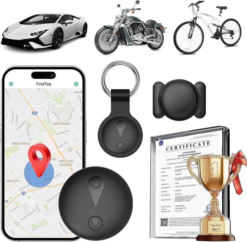 Localizador GPS para Coche, Magnético GPS Coche Localizador, Compatible con iOS/Android, No Requiere Suscripción, El Rastreador Puede Rastrear Niños/Moto/Ancianos A Través De Una Aplicación - Negro