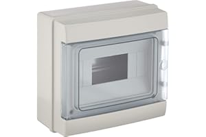 Electraline 60438 Centralino da Parete con Portello Stagno, 8 Moduli, Bianco