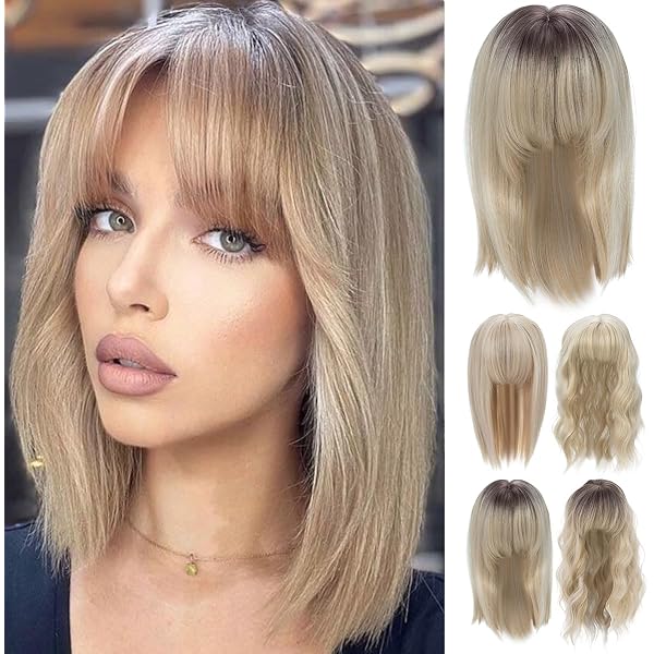 Stirn-Topper Clip-in Haarteil – Für Mehr Volumen, Deckt Dünnes Haar Ab, Honigbraun
