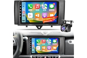 LORPHEIR Qualcomm 8-Core 4+64G Autoradio Android per Mercedes Benz Smart Fortwo 2011-2015, Schermo IPS da 9 pollici con CarPlay & Android Auto wireless, Audio DSP Hi-Res, Telecamera posteriore AHD