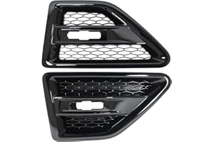 HouYeen Pair Front Left and Right Gloss Black Side Wing Air Intake Grille Vents for Land Ro-ver Freelander 2 LR2 L359