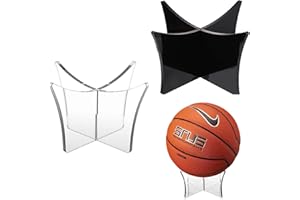 iTYOOS 2 Pezzi Espositore Palla Acrilico Supporto da Palla Espositore per Pallone da Calcio Portapalline Acrilico Adatto per Basket Calcio Pallavolo