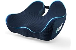 Feagar Ortopedyczna poduszka do siedzenia z wysokiej jakości pianką z pamięcią kształtu – poduszka do siedzenia biurowego, poduszka na kość ogonową, poduszka na fotel samochodowy dla poprawy pozycji
