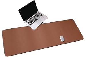 ‎CENNBIE CENNBIE Schreibtischunterlage Leder,150x 60 cm Großes Mauspad - Schreibtischmatte Home Office Schreibtischzubehör Desktop Protector Rutschfeste Schreibtisch Löschpapier (braun)