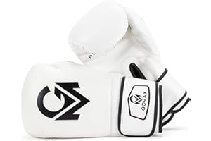 GO MAX GoMax Leather Boxing Gloves 6,8,10,12,14,16 oz Boxing Glove for Training Punching Sparring Punching Boxing Bag Gloves Mitts Muay Thai Kickboxing MMA Martial Arts Workout Gloves