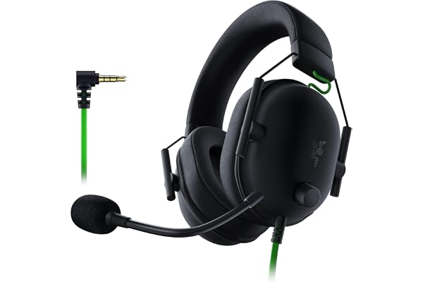 Razer BlackShark V2 X - Auriculares Gaming (Auriculares con cable con controlador de 50 mm, supresión de ruido para PC, Mac, PS4, Xbox One y Switch) Negro