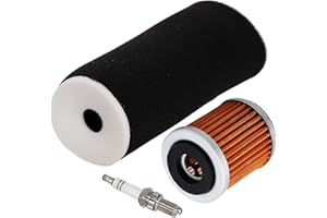 Carkio Filtro de aire limpiador de elementos con filtro de aceite Spark Plug Kit para Yamaha Raptor 350 YFM350 YFM350R, Warrior YFM350X, YFM350FX 1UY-14451-00-00 1UY134400100