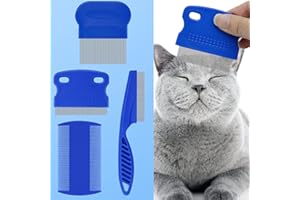 FUYIHGL 4Pcs Flea Comb for Cats & Dogs | 4 Styles Included, Ideal for Kittens, Puppies