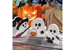 3 stycken halloween spökfigurer dekoration, halloween dekoration interiör spökdekoration, unik halloween spöke katt fladdermu