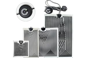 EWENYS reptile heat mat with 10 level temperature control, terrarium heat warm mats for PET Tortoise/Snakes/Lizard/Gecko(Long 7W)