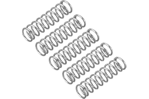 QUARKZMAN 5 Stück Druckfeder, 0.5 x 4 x 15 mm Druckfedern Feder Federn Zugfeder Zugfedern Spring Spiralfeder Spiralfedern Sprungfeder Stahlfeder 304 Edelstahl, Silber