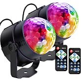 Disko Topu, YAZEKY Parti Işıkları Disko Işıkları 6W DJ Işıkları 7 Renk Uzaktan Kumandalı Ses Aktif RGB M&uuml;zik Kontroll&uuml; Sahne 