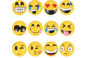 Lzijun Palline Anti-stress 12 pezzi, Giochi antidoto contro lo stress per bambini e adulti, Regali per festa di compleanno e Natale - Palline anti-stress giocattolo