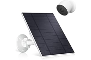DEHKATA Solarpanel-Ladegerät für Google Nest-Kamera im Außen- und Innenbereich (Batterieversion), Google Nest-Kamera 5 W, IP65, wetterfest, mit 3m langem Kabel